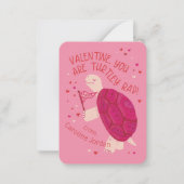 ピンクのカメy素晴らしいスクール教室キッドバレンタイン ノートカード (正面)