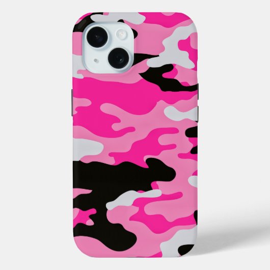 ピンクのカモフラージュ柄 Case-Mate iPhoneケース (裏面)