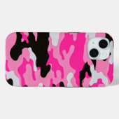 ピンクのカモフラージュ柄 Case-Mate iPhoneケース (裏面 (横))