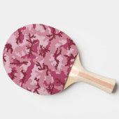 ピンクのカモフラージュ 卓球ラケット (横)