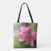 ピンクのカランコエの花のクローズアップ トートバッグ (裏面)