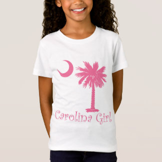 ピンクのカロライナの女の子のパルメット Tシャツ