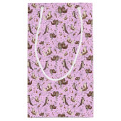 ピンクのカワウソ スモールペーパーバッグ (裏面)