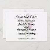 ピンクのカンタベリー ベル セーブザデート (正面/裏面)