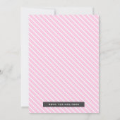 ピンクのカーニバルサーカスガールズベイビーシャワー 招待状 (裏面)