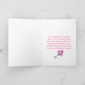 ピンクのカーネーションで姉妹の母の日 カード (内部)