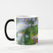 ピンクのカーネーションとデイジー モーフィングマグカップ (左)