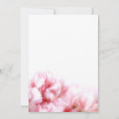 ピンクのカーネーションのブライダルシャワーの招待状 招待状 (裏面)