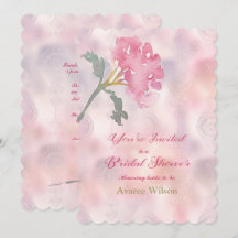 ピンクのカーネーションのブライダルシャワー