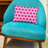 ピンクのカーネーションの花の継ぎ目のないパターン アクセントクッション