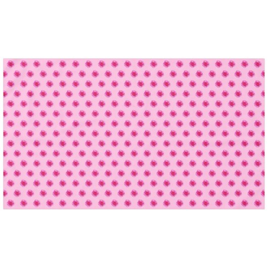 ピンクのカーネーションの花の継ぎ目のないパターン テーブルクロス (正面(横))