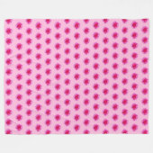 ピンクのカーネーションの花の継ぎ目のないパターン フリースブランケット (正面(横))