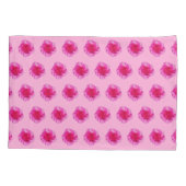 ピンクのカーネーションの花の継ぎ目のないパターン 枕カバー (裏面)