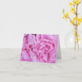 ピンクのカーネーションの花の花模様 カード (黄色い花)