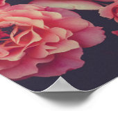 ピンクのカーネーションの花 ポスター (角)