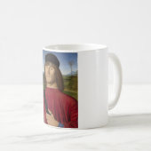 ピンクのカーネーションを持つ強い男(ルネサンス美術) コーヒーマグカップ (正面右)