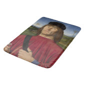 ピンクのカーネーションを持つ強い男(ルネサンス美術) バスマット (アングル)