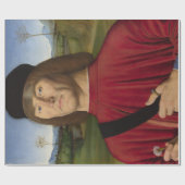 ピンクのカーネーションを持つ強い男（ルネサンス美術） ラッピングペーパー (フラット)