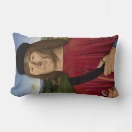 ピンクのカーネーションを持つ強い男（ルネサンス美術） ランバークッション