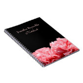 ピンクのカーネーション個人ノートブック ノートブック (右側)