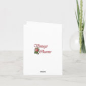 ピンクのカーネーション挨拶 カード (裏面)