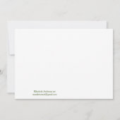 ピンクのカーネーション水の色フラット日付カードを保存 セーブザデート (裏面)