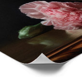 ピンクのカーネーション花アートプリントポスター ポスター (角)