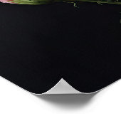 ピンクのカーネーション花アートプリントポスター ポスター (角)