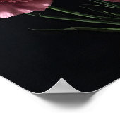 ピンクのカーネーション花アートプリントポスター ポスター (角)