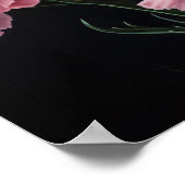 ピンクのカーネーション花アートプリントポスター ポスター (角)