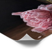 ピンクのカーネーション花アートプリントポスター ポスター (角)