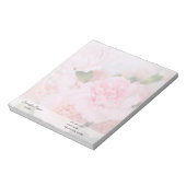 ピンクのカーネーション花ヴィンテージスタイル写真 ノートパッド (回転)