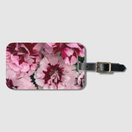 ピンクのカーネーション花 ラゲッジタグ