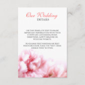 ピンクのカーネーション エンクロージャーカード (正面)