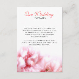 ピンクのカーネーション エンクロージャーカード