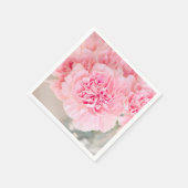 ピンクのカーネーション スタンダードカクテルナプキン (角)