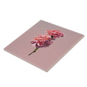 ピンクのカーネーション タイル (側面)