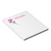 ピンクのカーネーション ノートパッド (アングル)