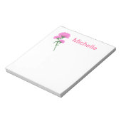 ピンクのカーネーション ノートパッド (回転)