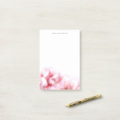 ピンクのカーネーション ポストイット (デスク上)