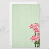 ピンクのカーネーション 便箋 (正面/裏面)