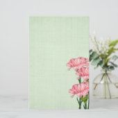 ピンクのカーネーション 便箋 (スタンド正面)