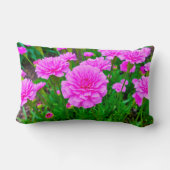 ピンクのカーネーション 腰用クッション ランバークッション (裏面)