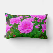 ピンクのカーネーション 腰用クッション ランバークッション (正面)