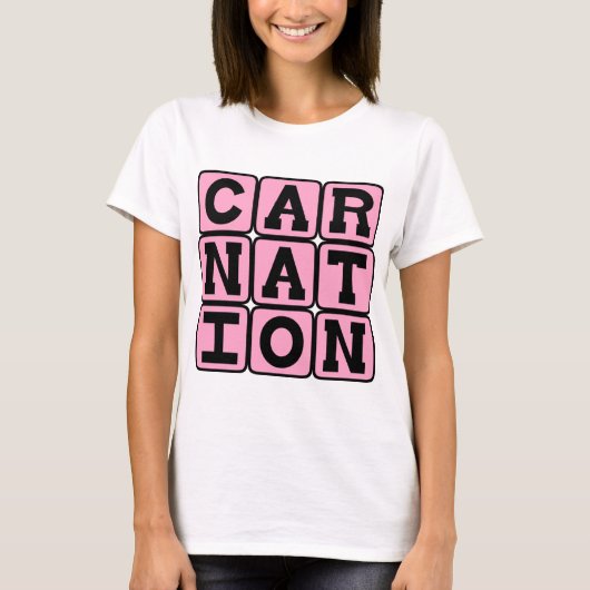 ピンクのカーネーション Tシャツ (正面)