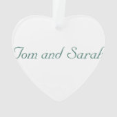 ピンクのカーネーショ伝統的ン付きのPROM記念品 オーナメント (裏面)