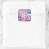 ピンクのガラスのビーチ。 スクエアシール (バッグ)