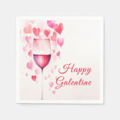 ピンクのガレンチン スタンダードカクテルナプキン (正面)