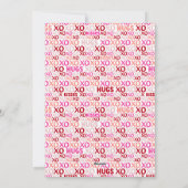 ピンクのガレンティンの日 XOXO 現代の親友の名前 シーズンカード (裏面)