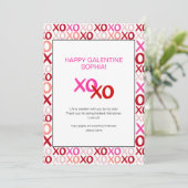 ピンクのガレンティンの日 XOXO 現代の親友名前 シーズンカード (スタンド正面)
